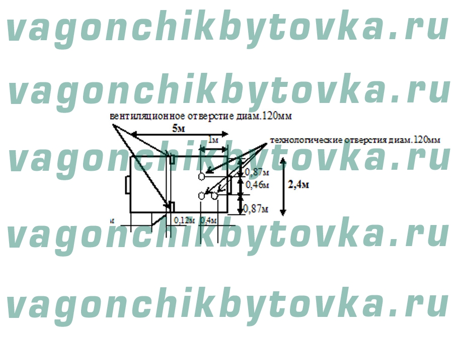 Насосная из вагончика 5м